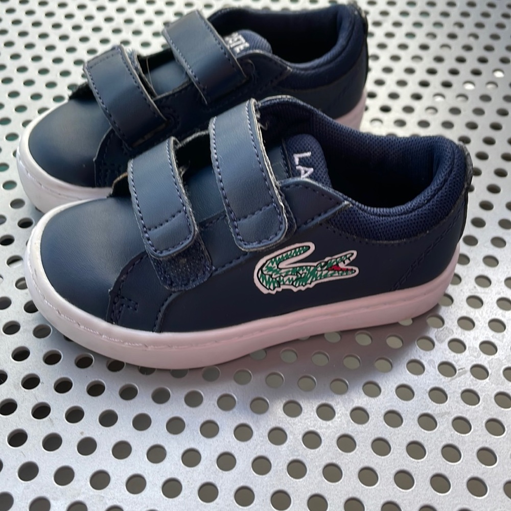 Lacoste Navy Velcro Strap Sneakers